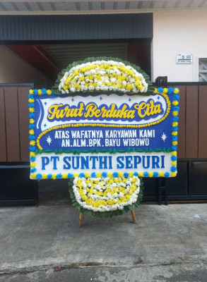 Papan Bunga Duka di Koang Jaya